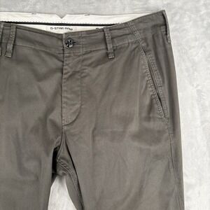 G Star Raw Chino Pants Mens 36x32 (Measures 38x23) HEMMED Slim Tapered Pockets